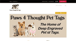 Desktop Screenshot of paws4thoughtpettags.co.uk